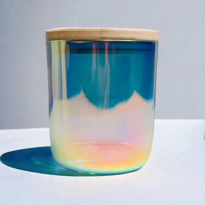 Cкляний Super-Rainbow стакан з бамбуковою кришкою 300мл superrainbow300 фото