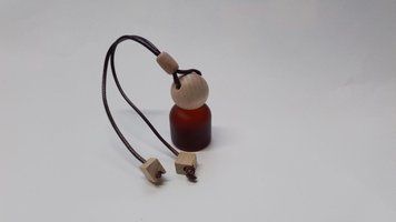 Скляна пляшка для автодифузора  10 мл &ldquo;Brown Mate Ball&rdquo; (матова коричнева) cardifround_brown фото