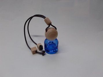 Скляна пляшка для автодифузора 10 мл &ldquo;Blue Ball &rdquo; (прозора блакитна) cardifround_trblue фото