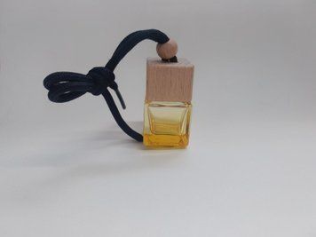 Скляна пляшка для автодифузора куб 8 мл &ldquo;Yellow Cube&rdquo; (прозора жовта) cardifcube_tryellow фото